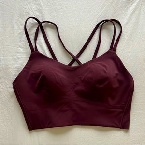 Maroon Lululemon Like a Cloud Longline Bra / Size 6